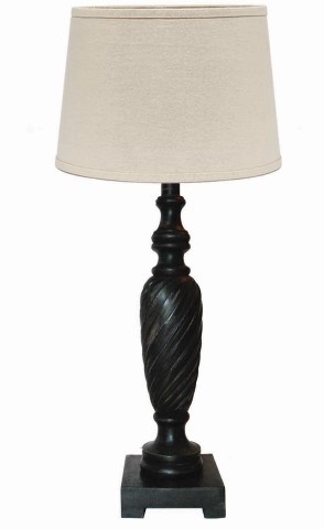 Stockton Wood Table Lamp Black