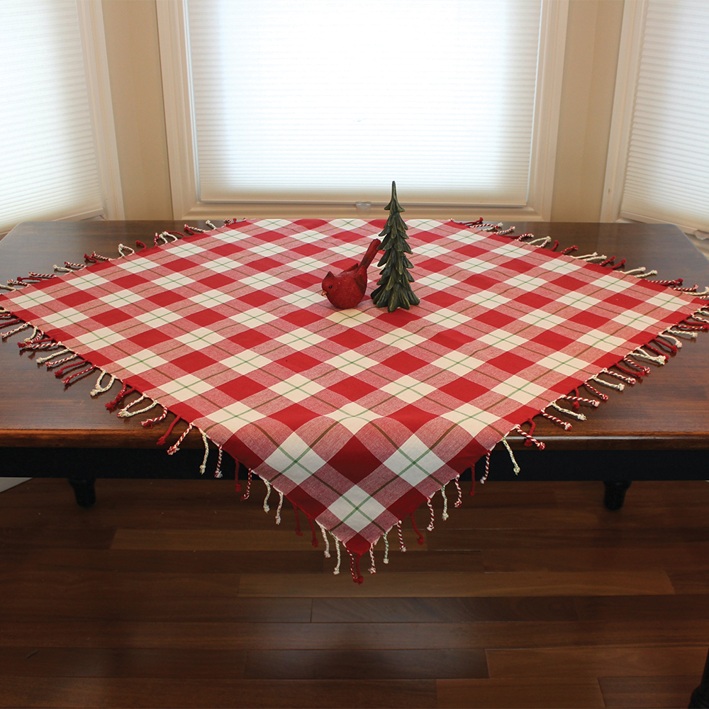 Christmas Buffalo Check Red Buttermilk Table Square