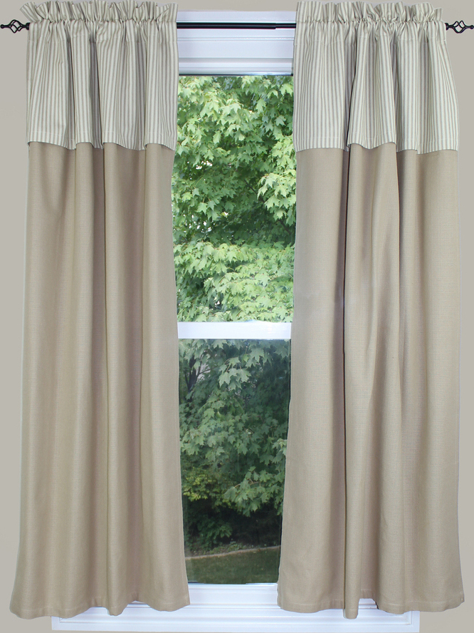 Clanton Tan 63In Curtain Panels